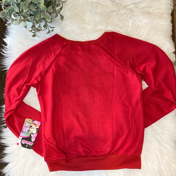 NWT Disney Minnie Mouse Red & White Sweatshirt 6X - Picture 7 of 8